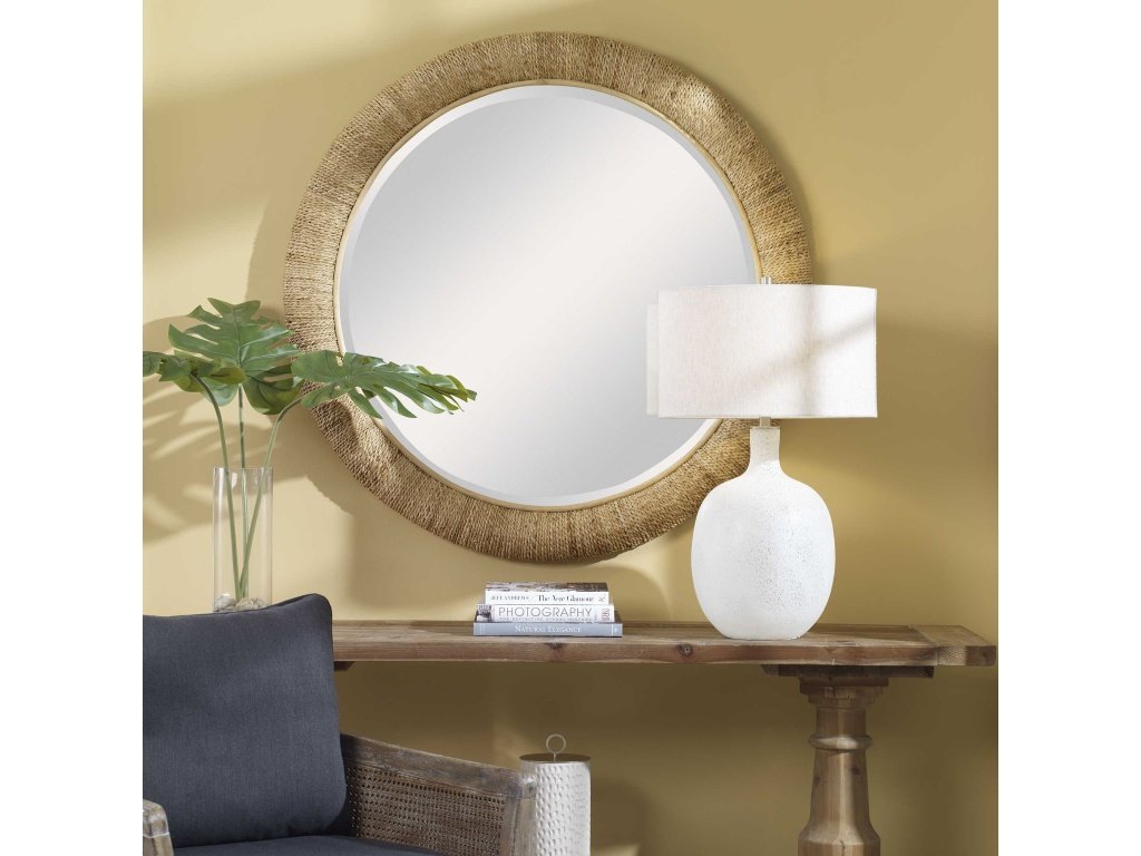 Mariner Round Mirror, Natural