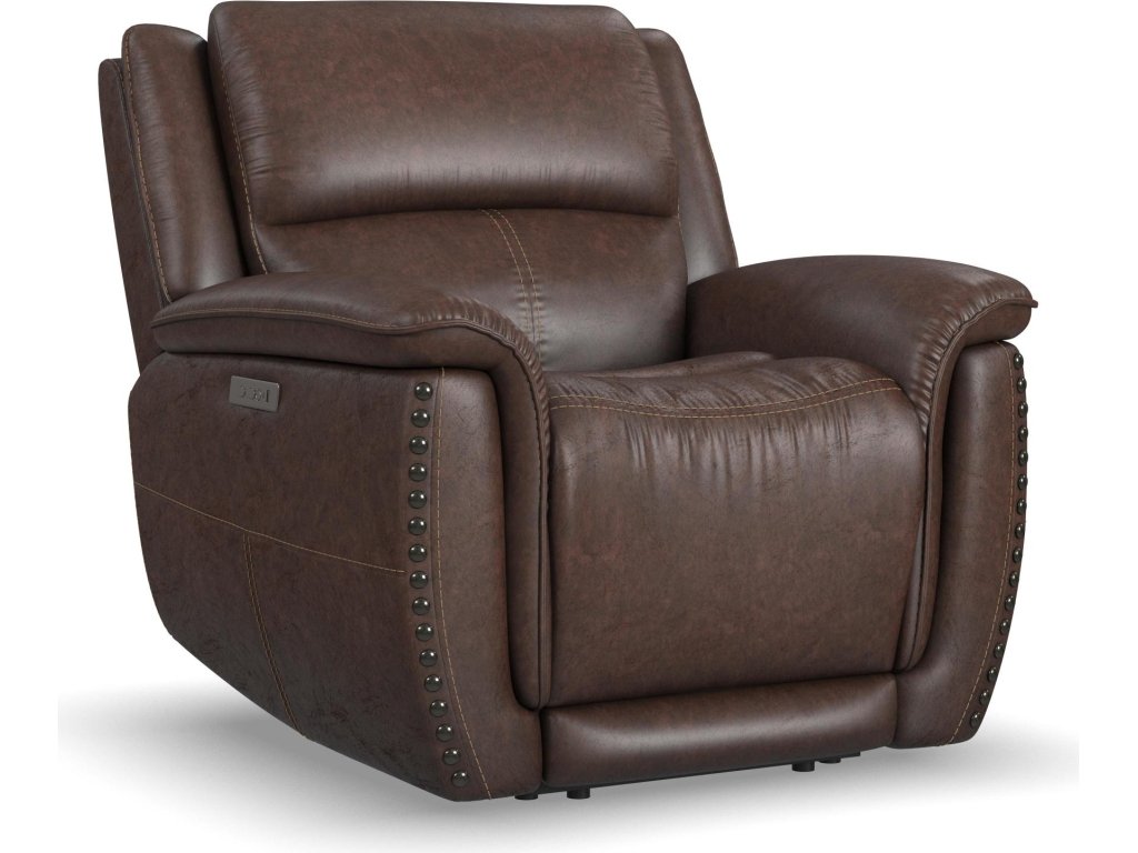 Beau Sable Fabric Power Recliner with Power Headrest