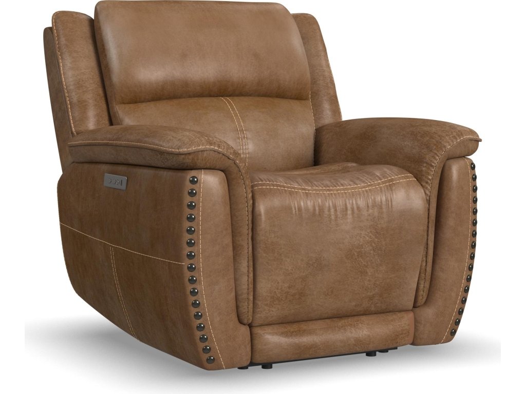 Beau Silt Fabric Power Recliner with Power Headrest