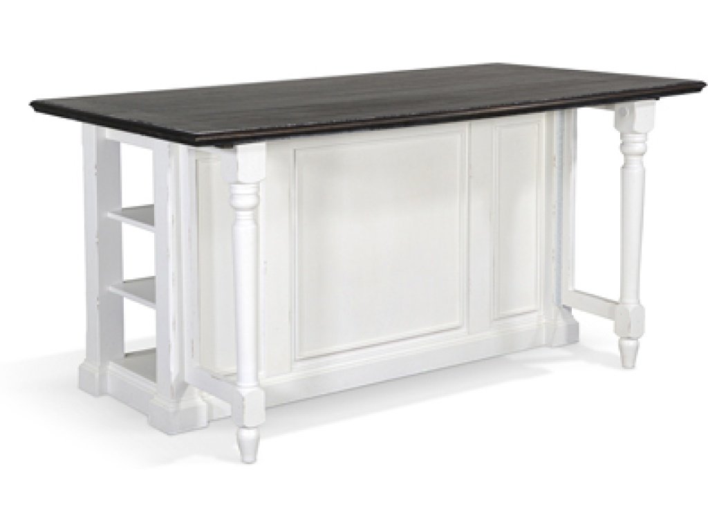 Carriage House Kitchen Island Table with Drop Leaf 1016EC-B Table Base 1016EC-T Table Top