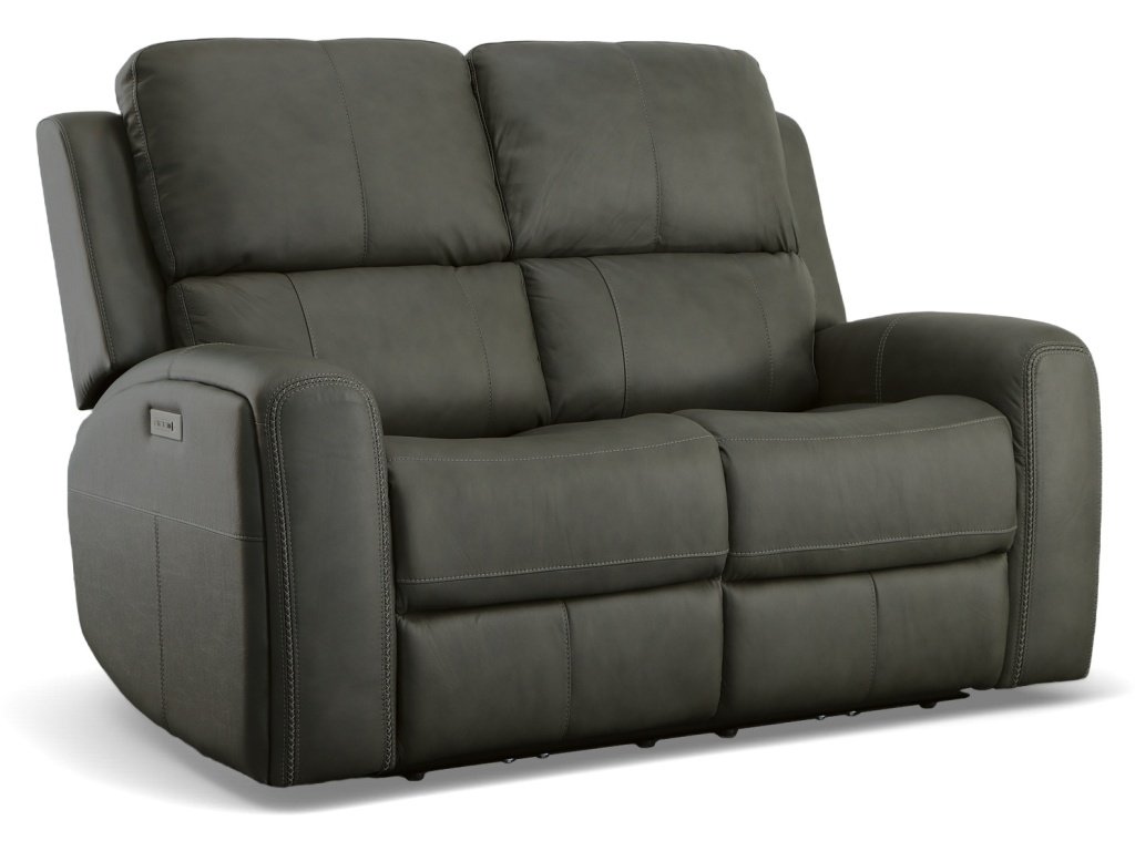 Power Reclining Loveseat With Power Headrests And Lumbar