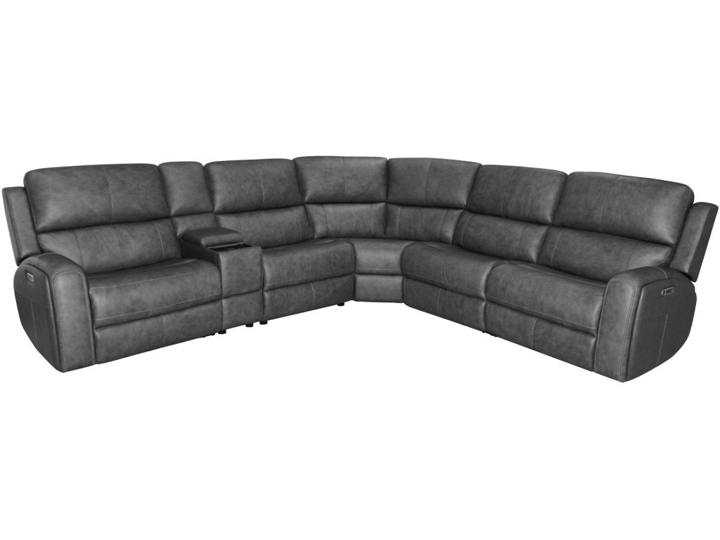 Power Reclining Sectional With Power Headrests And Lumbar