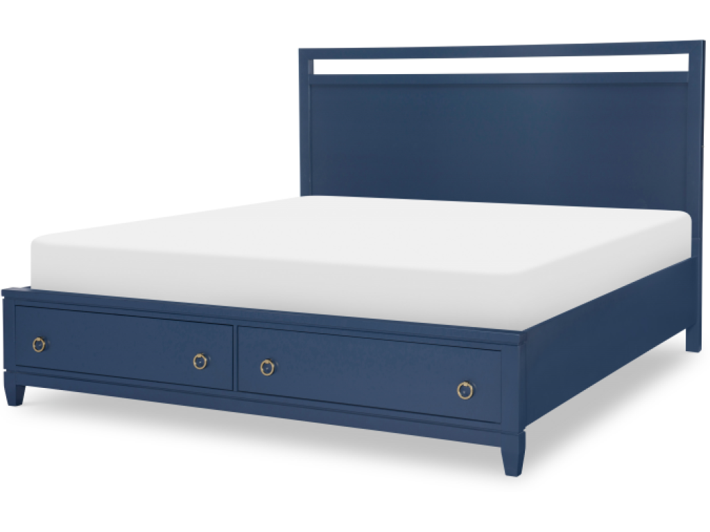 Panel Bed w/ Storage, King