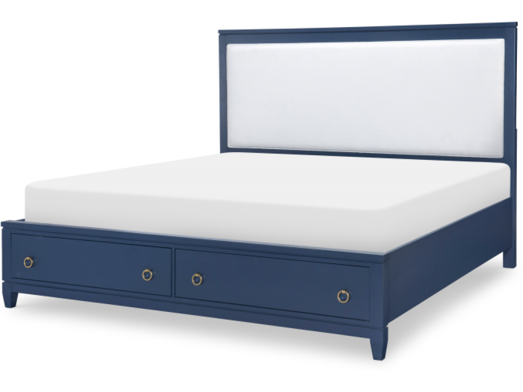 Upholstered Bed w/ Storage, King