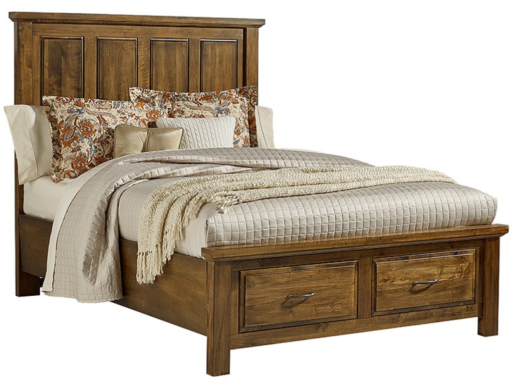 Mansion Bed With Storage Footboard