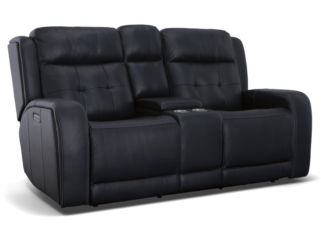 Power Reclining Loveseat With Console And Power Headrests