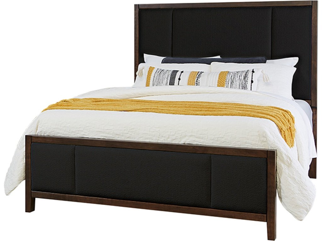 Upholstered Bed-Black Fab