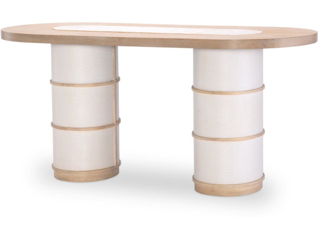 Double Pedestal Counter Height Table