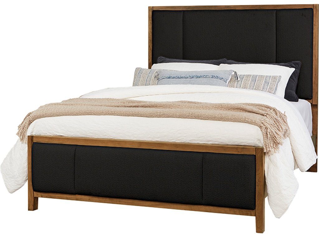 Upholstered Bed-Black Fab