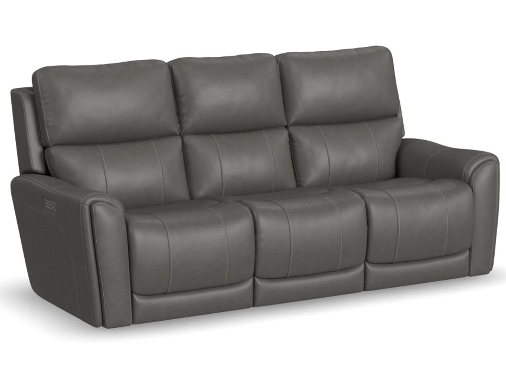 Power Reclining Sofa With Console & Power Headrests & Lumbar