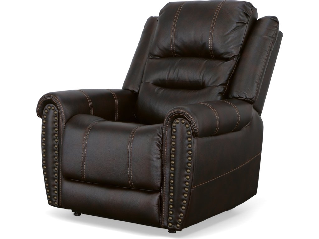 Oscar Molasses Fabric Power Lift Recliner with Right-Hand Control & Power Headrest