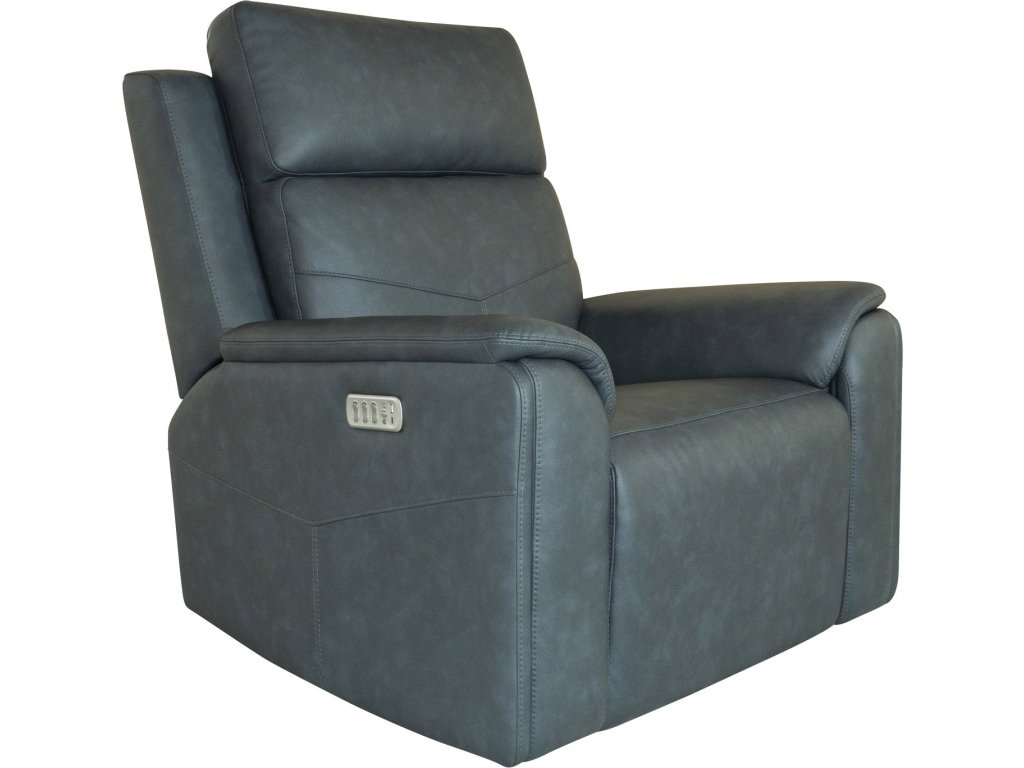 Vernon Admiral Fabric Power Swivel Gliding Recliner with Power Headrest, Lumbar, Heat & Massage