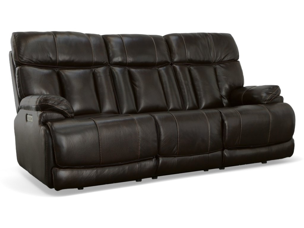 Power Reclining Sofa With Power Headrests And Lumbar