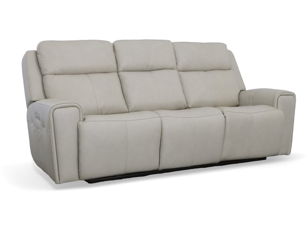 Power Reclining Sofa With Power Headrests And Lumbar