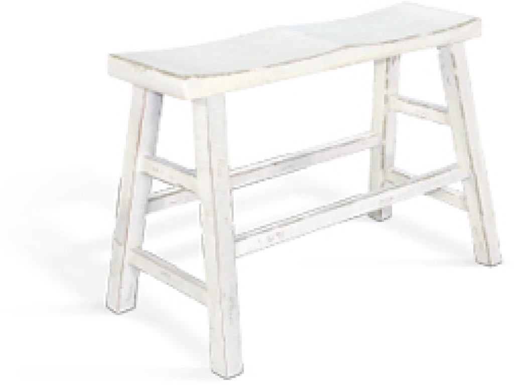 White Sand 24'H Bench Wood Seat