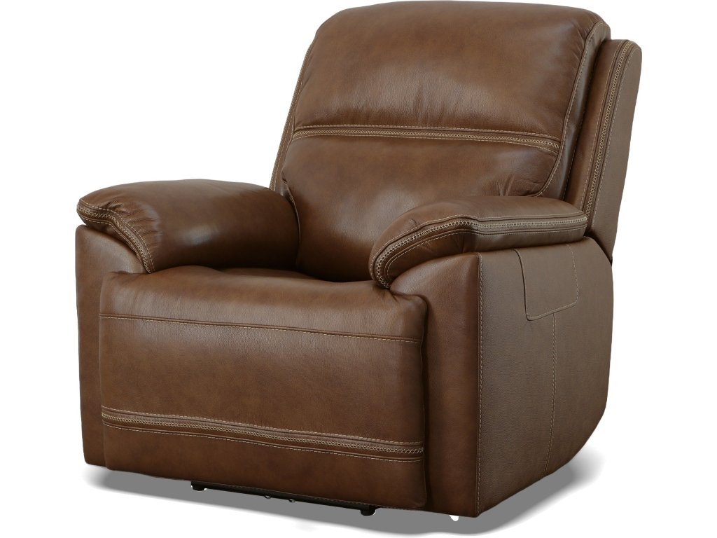 Jackson Whiskey Leather Power Recliner with Power Headrest