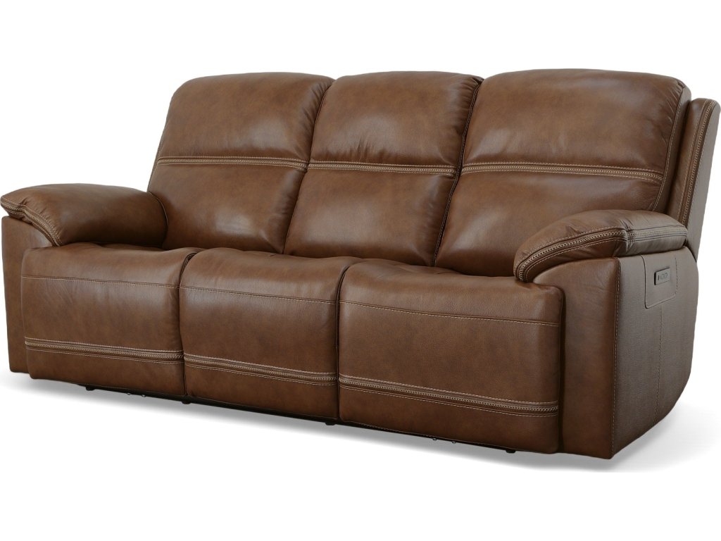 Jackson Whiskey Leather Power Reclining Sofa with Power Headrests