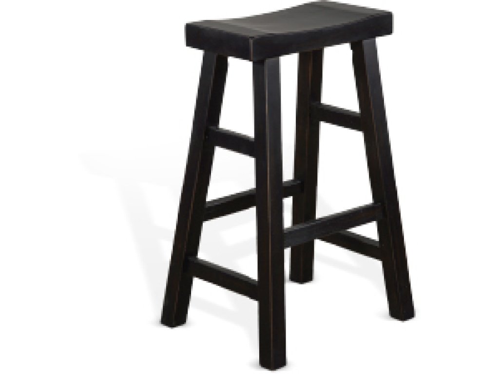 30"H Saddle Seat Stool Wood Seat