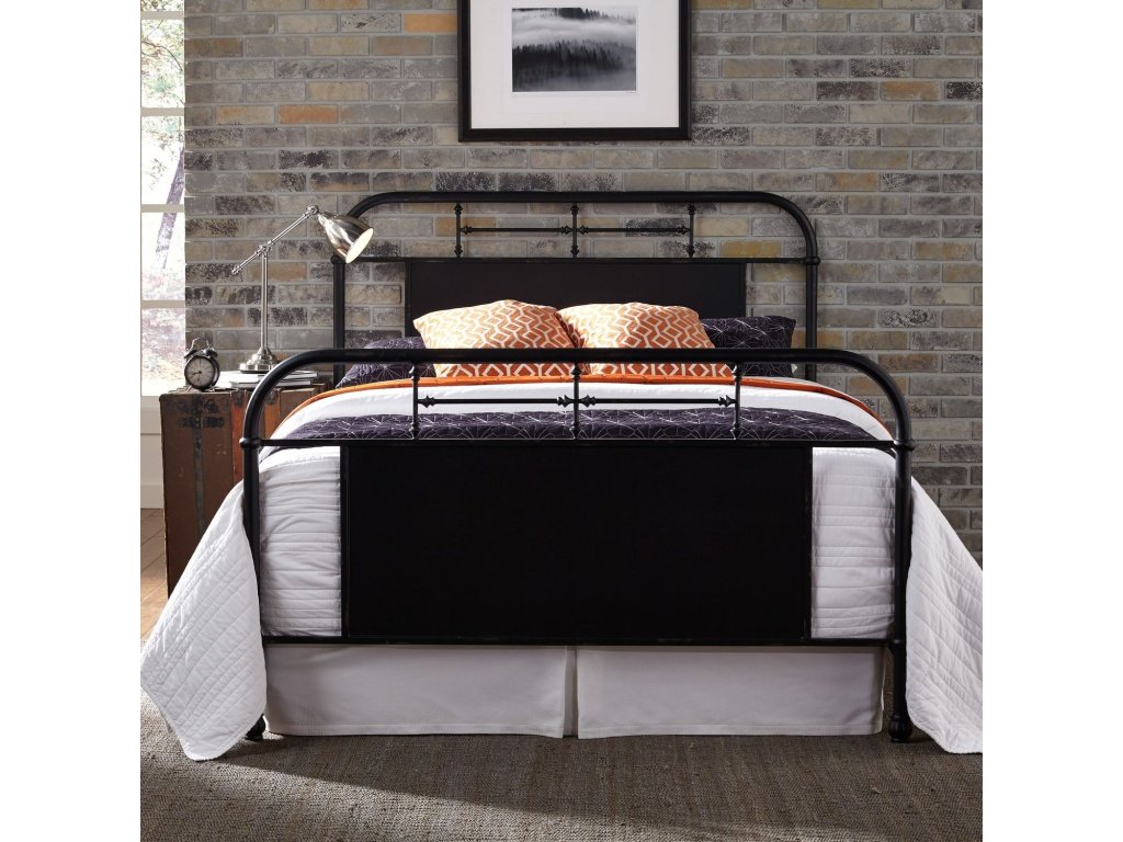 Queen Metal Bed - Black