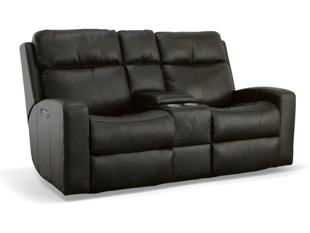 Power Reclining Loveseat With Console And Power Headrests