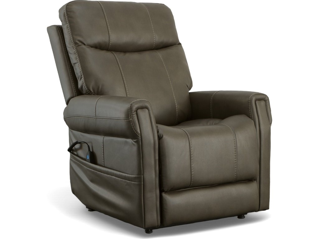 Jenkins Driftwood Fabric Power Lift Recliner with Right-Hand Control