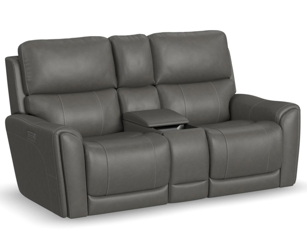 Power Reclining Loveseat With Console And Power Headrests And Lumbar