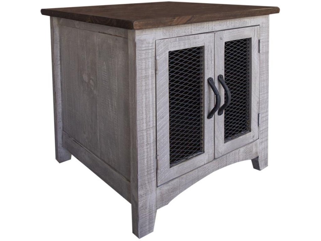 2 Door End Table