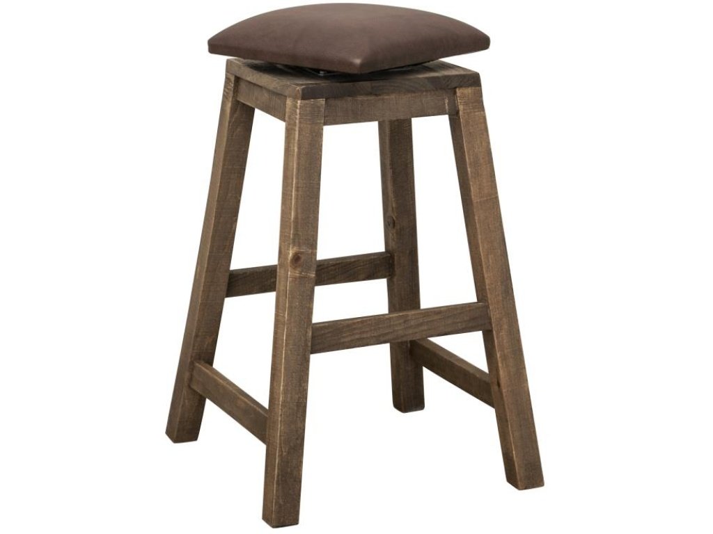 Faux Leather Seat 30" Swivel Stool