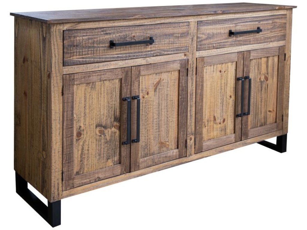 2 Drawer 4 Doors Console