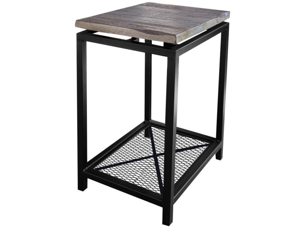 Metal Frame Chairside Table