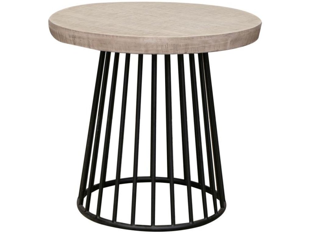 Metal Base End Table