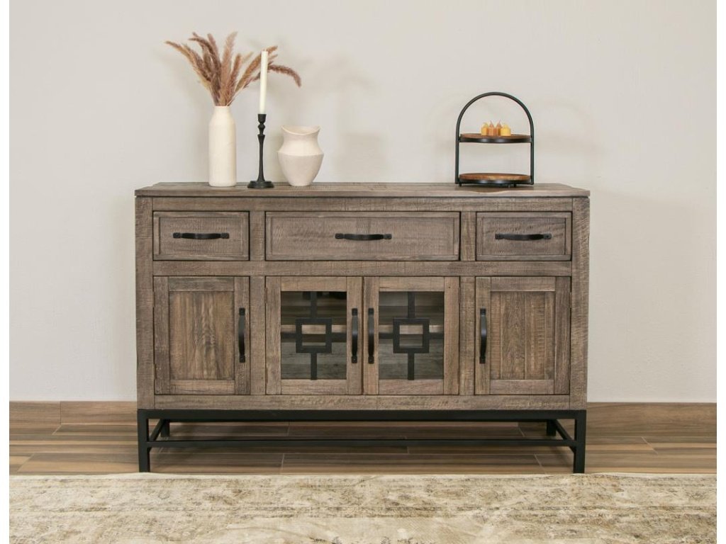 3 Drawer 4 Doors Console