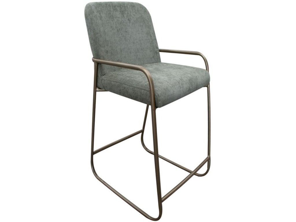 Wooden Frame & Metal Base, 30" Upholstered Barstool