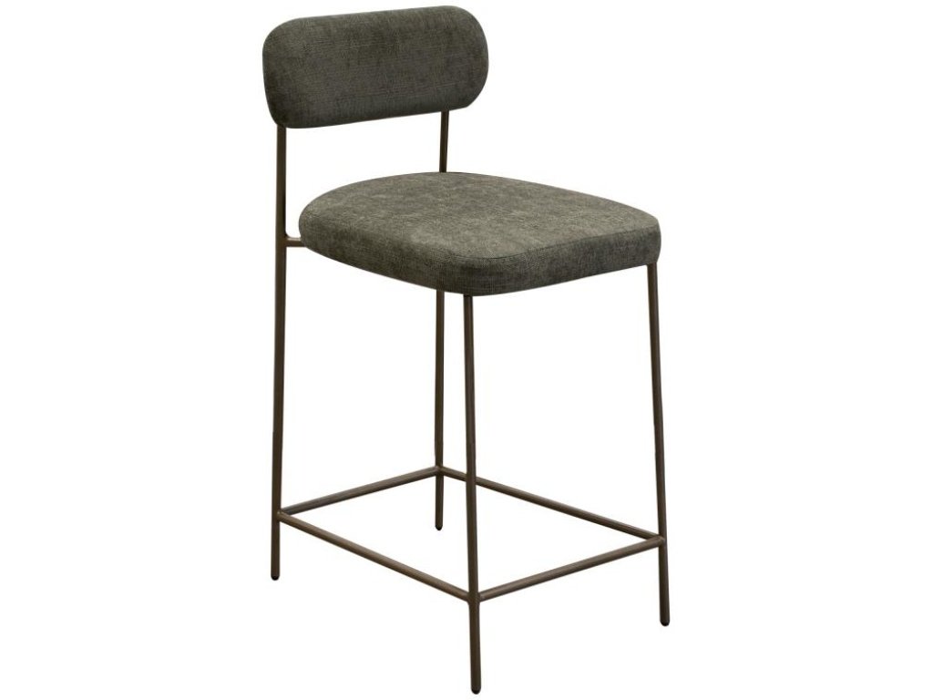 Wooden Frame & Metal Base, 30" Upholstered Barstool