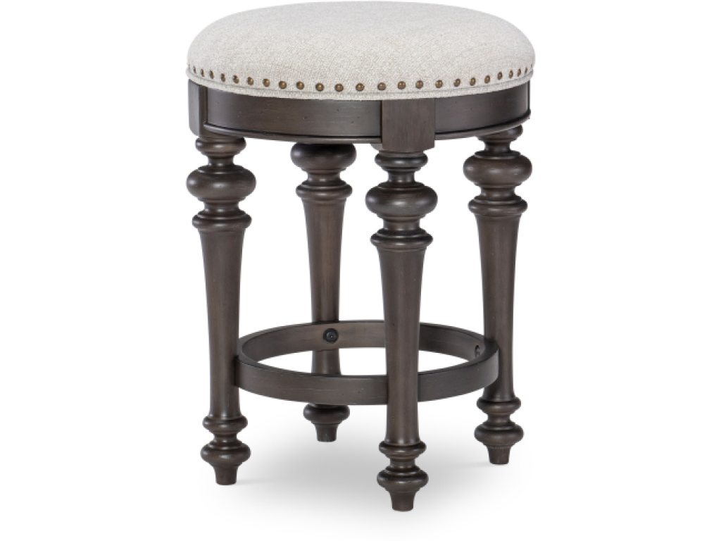 Round Swivel Stool w. Uph. Seat