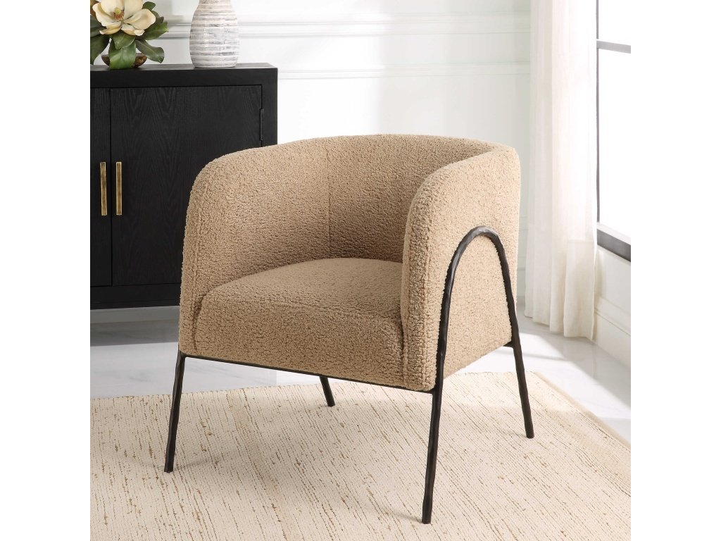 Jacobsen Accent Chair, Latte Shearling