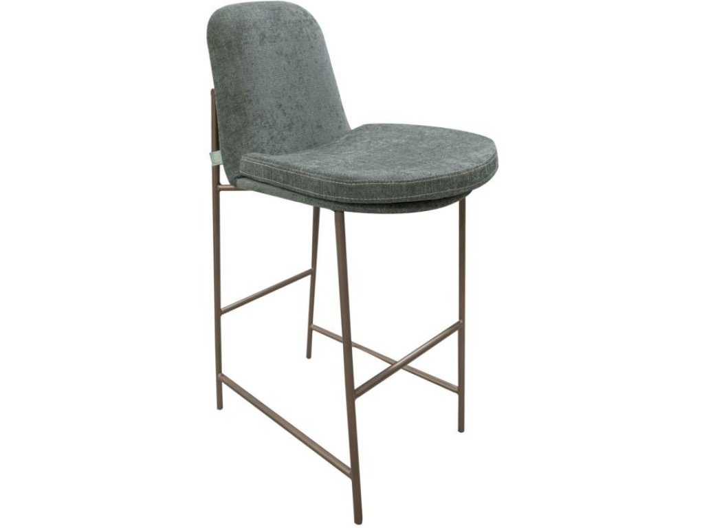 Wooden Frame & Metal Base, 30" Upholstered Barstool