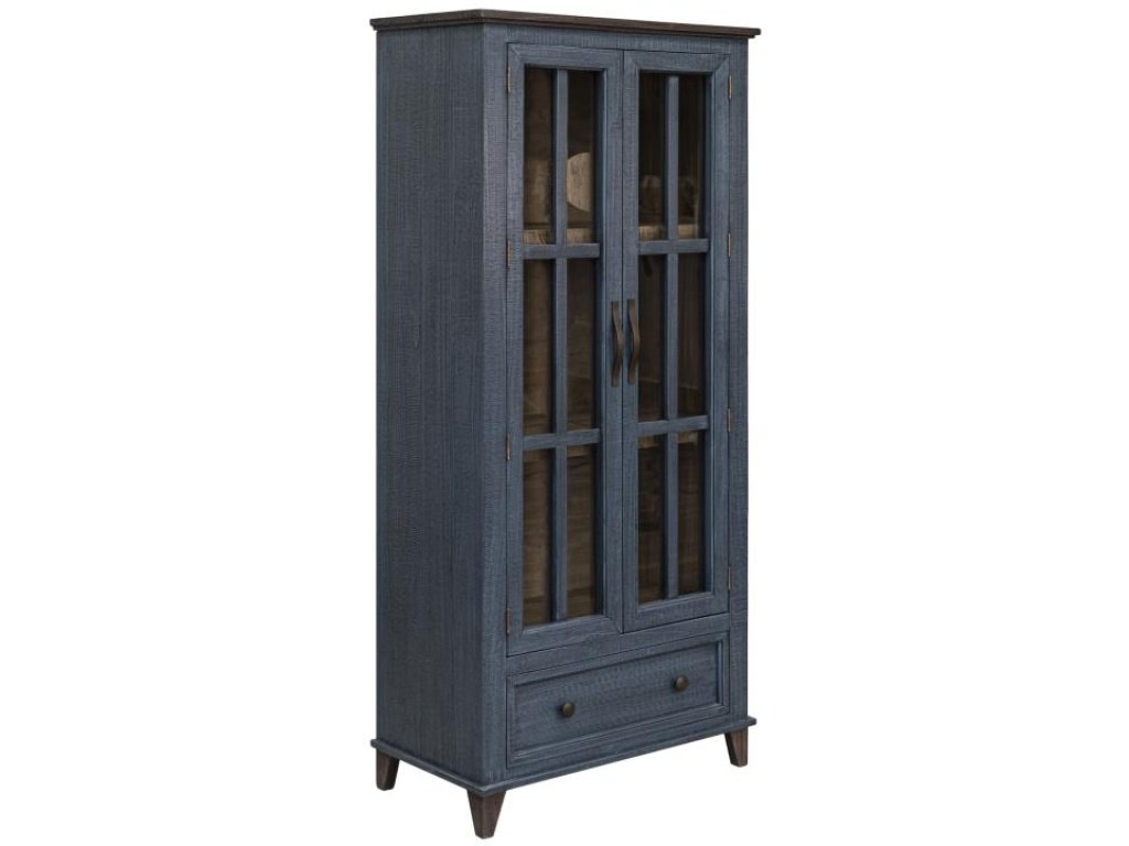 1 Drawer 2 Glass Doors Cabinet