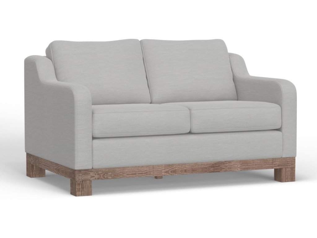 Wooden Frame & Base, Two-Cushion Loveseat