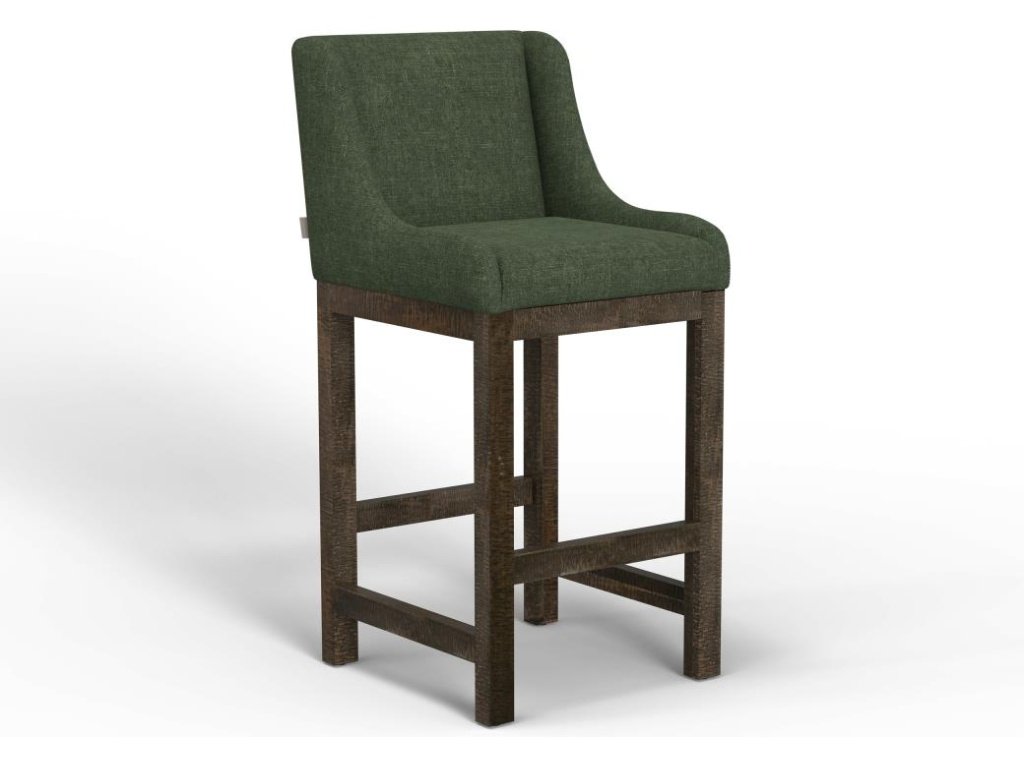 Wooden Frame & Base, 30" Upholstered Barstool