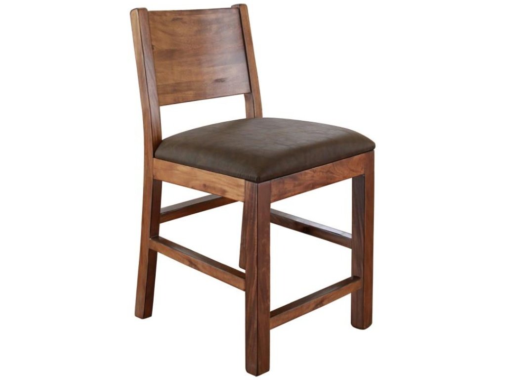 Faux Leather Seat 24" Barstool