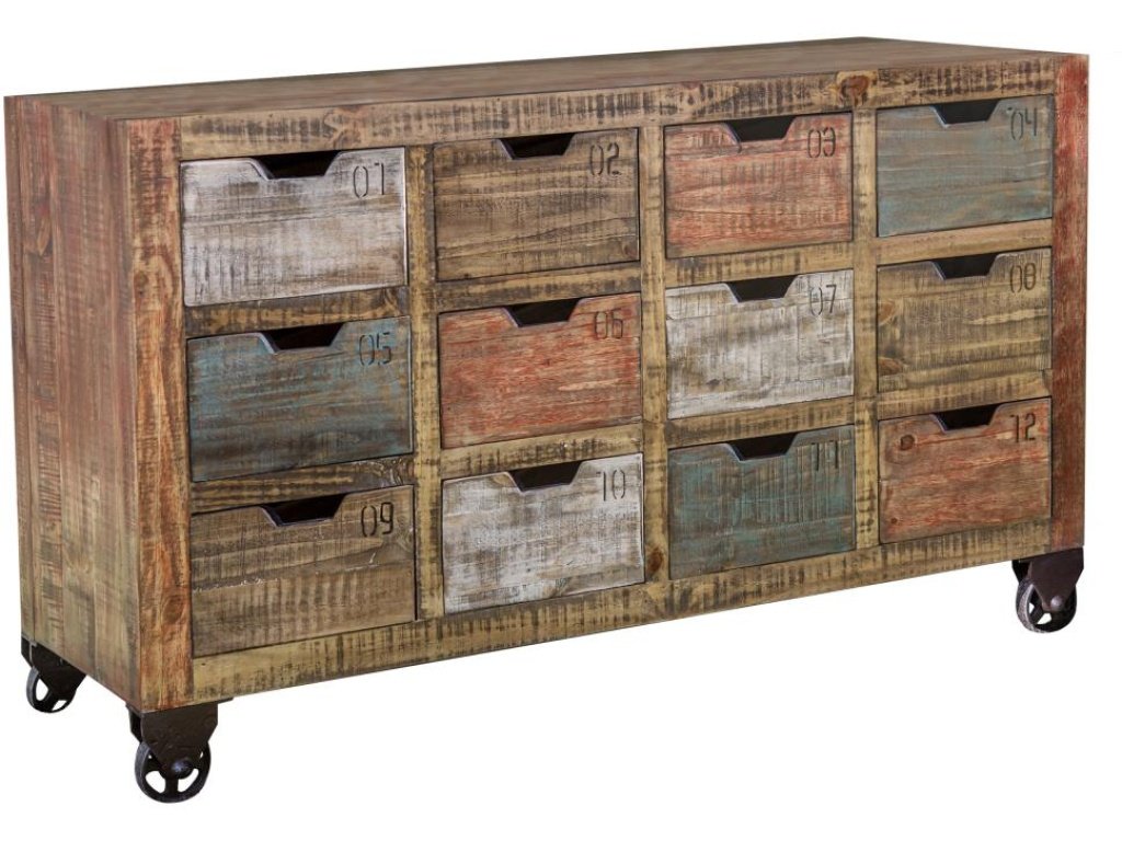 12 Numbered Drawer Console