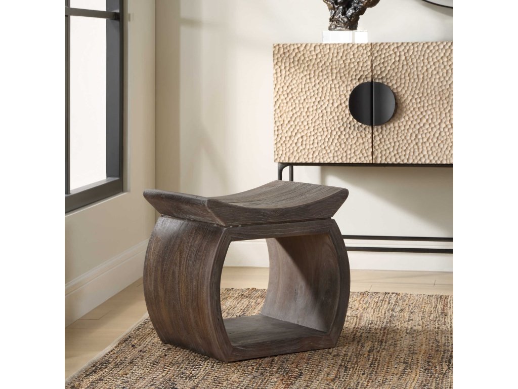 Connor Accent Stool, Walnut