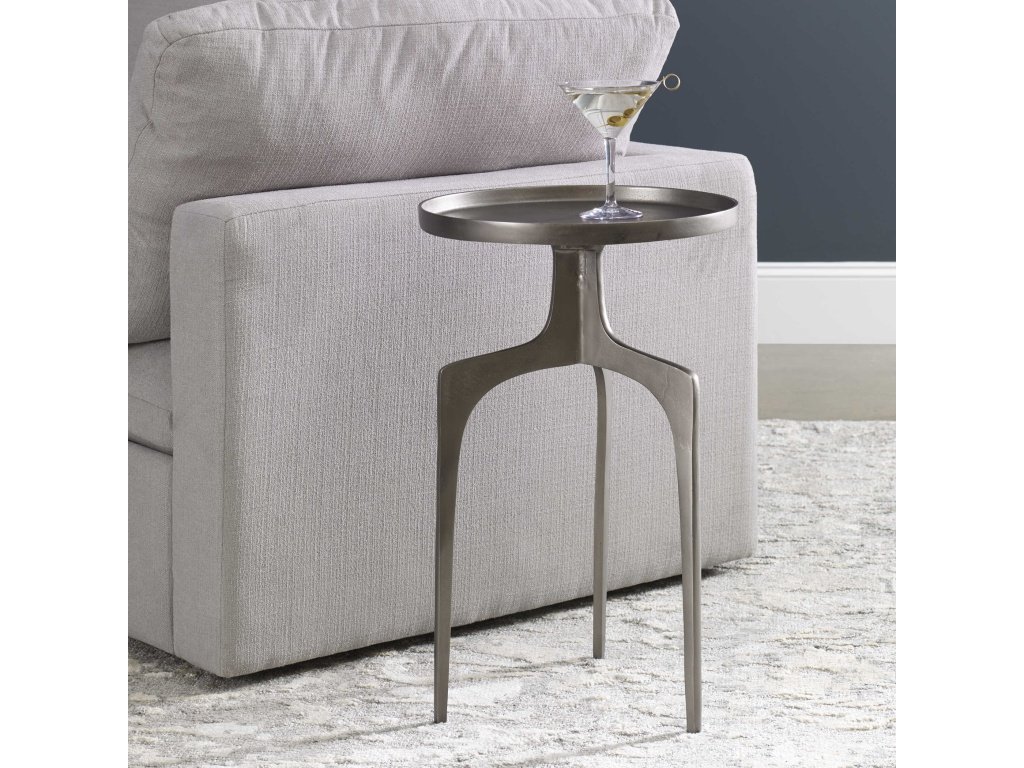 Kenna Accent Table, Nickel