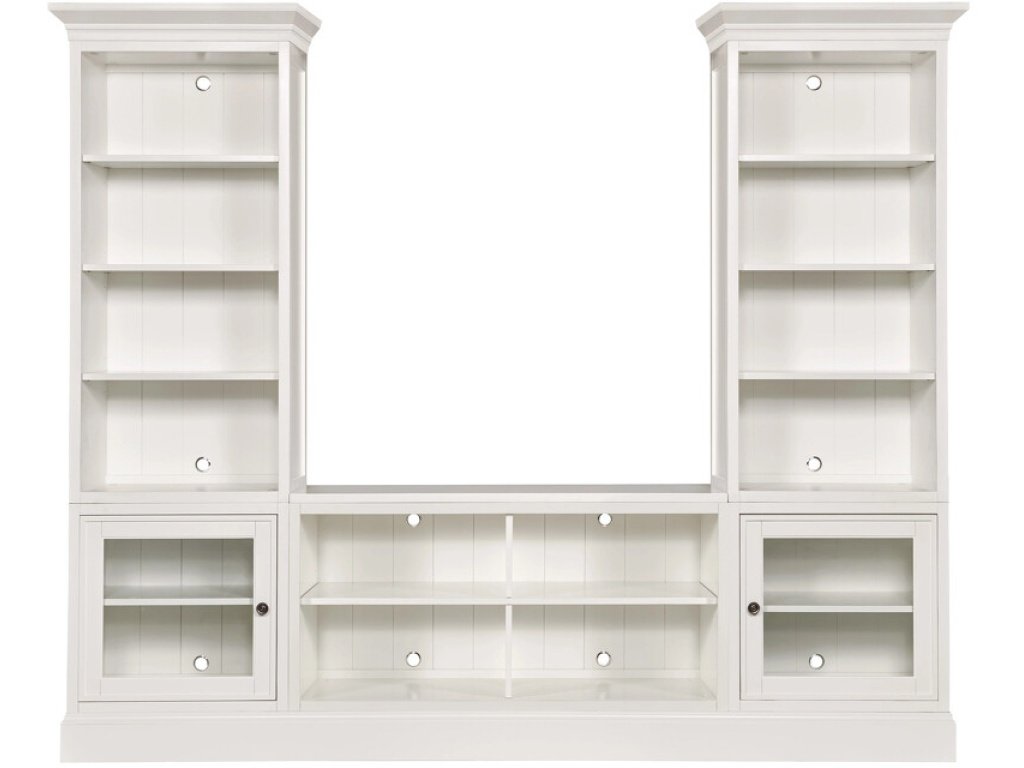 Quad Bookcase Console W/Display Piers