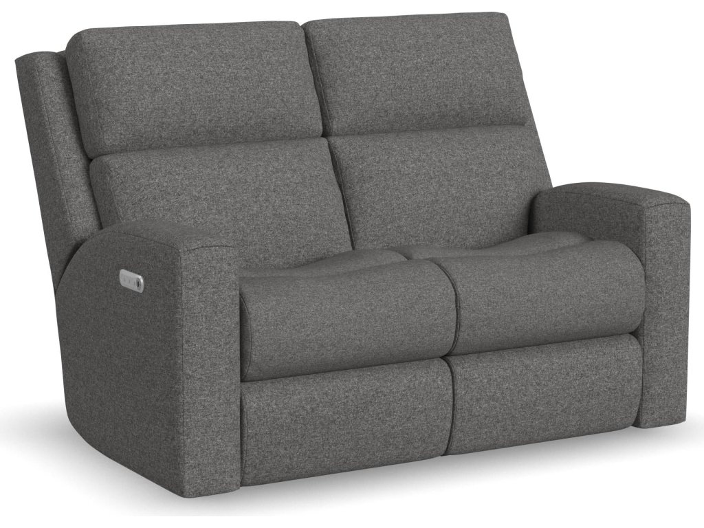 Score Fabric Power Reclining Loveseat with Power Headrests & Lumbar