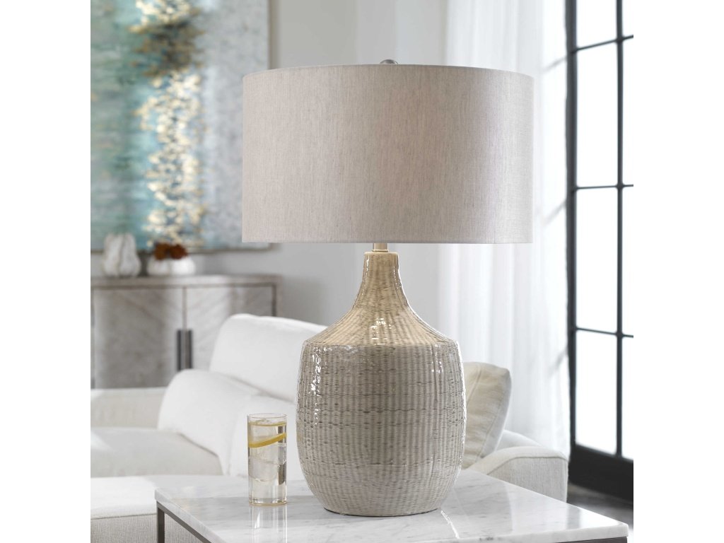 Felipe Table Lamp, Light Gray