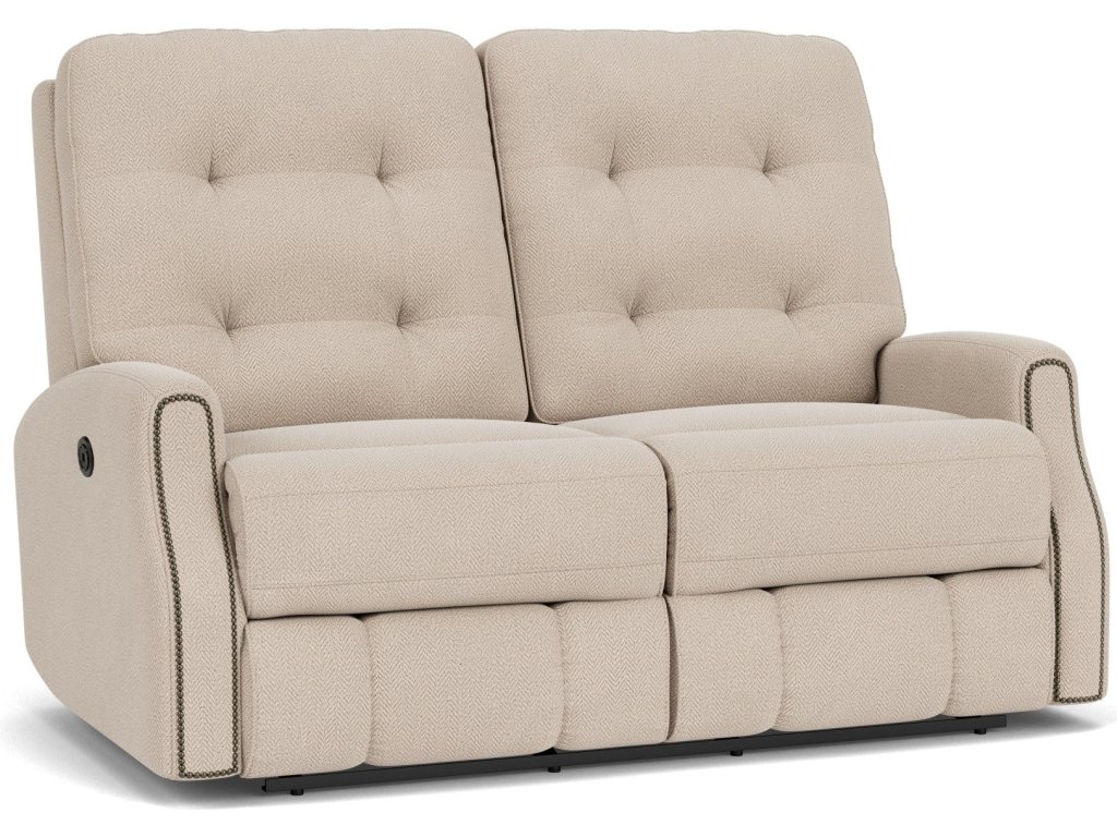 Devon Fabric Power Reclining Loveseat