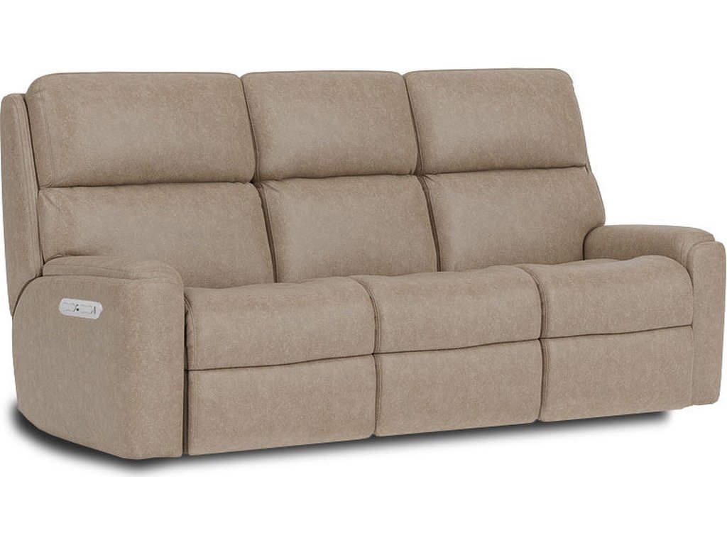 Rio Fabric Power Reclining Sofa with Power Headrests