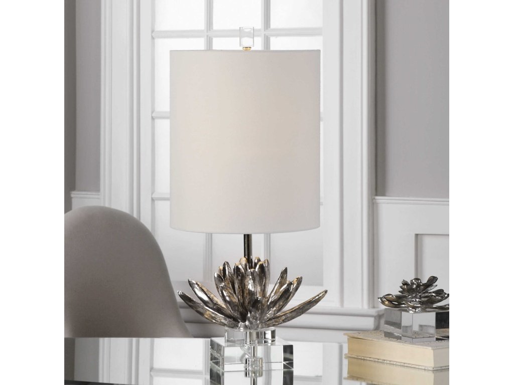 Silver Lotus Accent Lamp